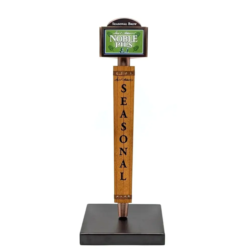 2010 Samuel Adams Seasonal Beer Tap Handle 3-Sided Inserts Rustic Noble Pils